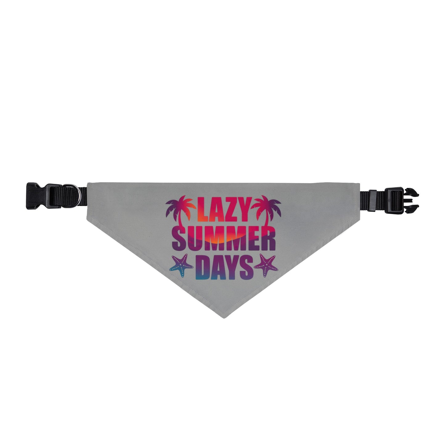 Summer Vibes Clip-on Pet Bandana - 'Lazy Summer Days' Design