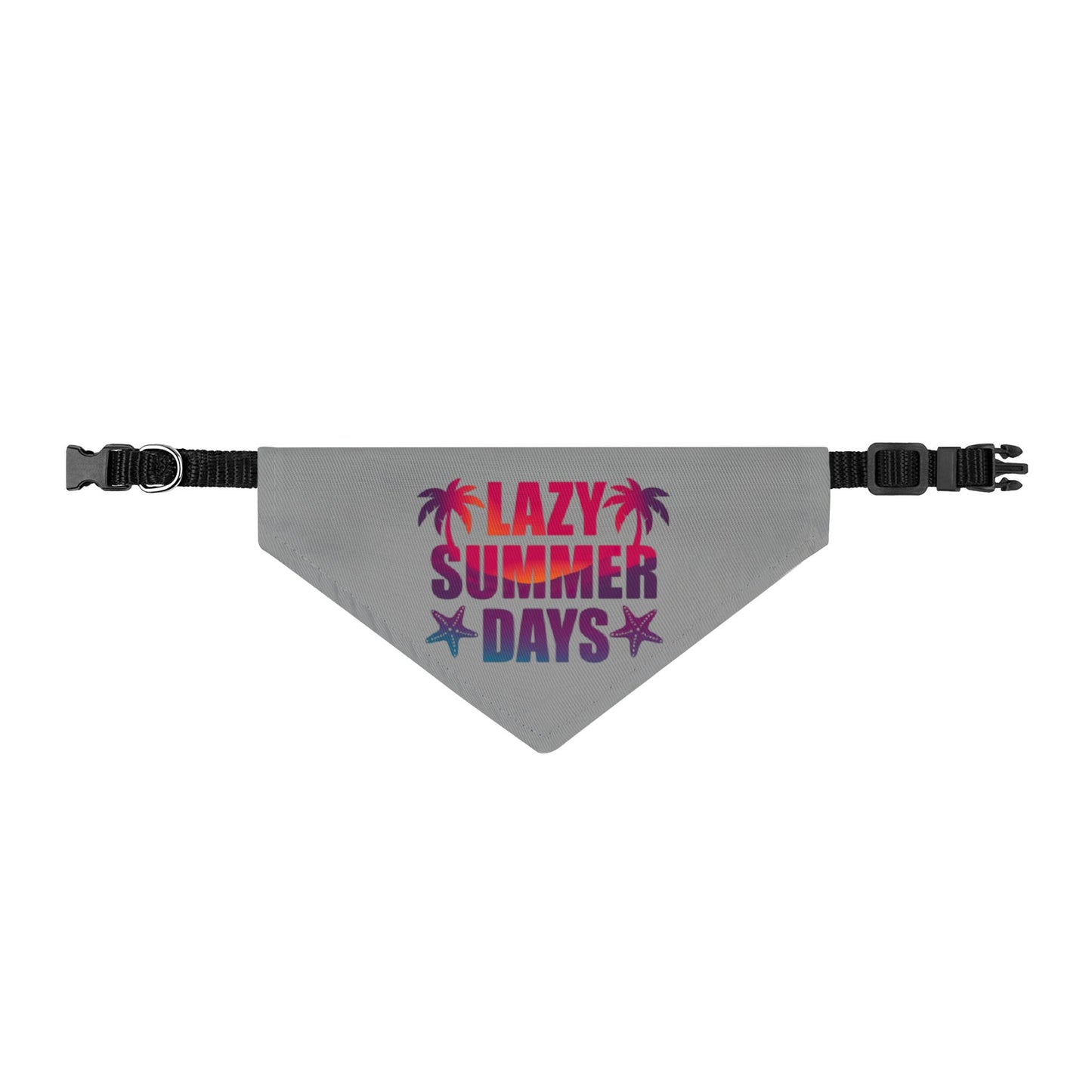 Summer Vibes Clip-on Pet Bandana - 'Lazy Summer Days' Design