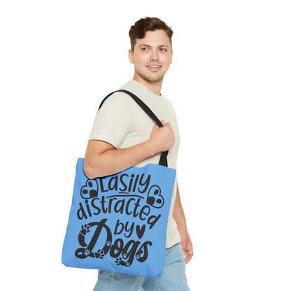 Dog Lover Tote Bag - Easily Distracted by Dogs