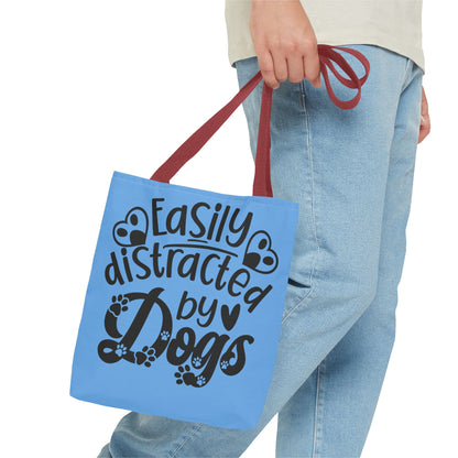 Dog Lover Tote Bag - Easily Distracted by Dogs
