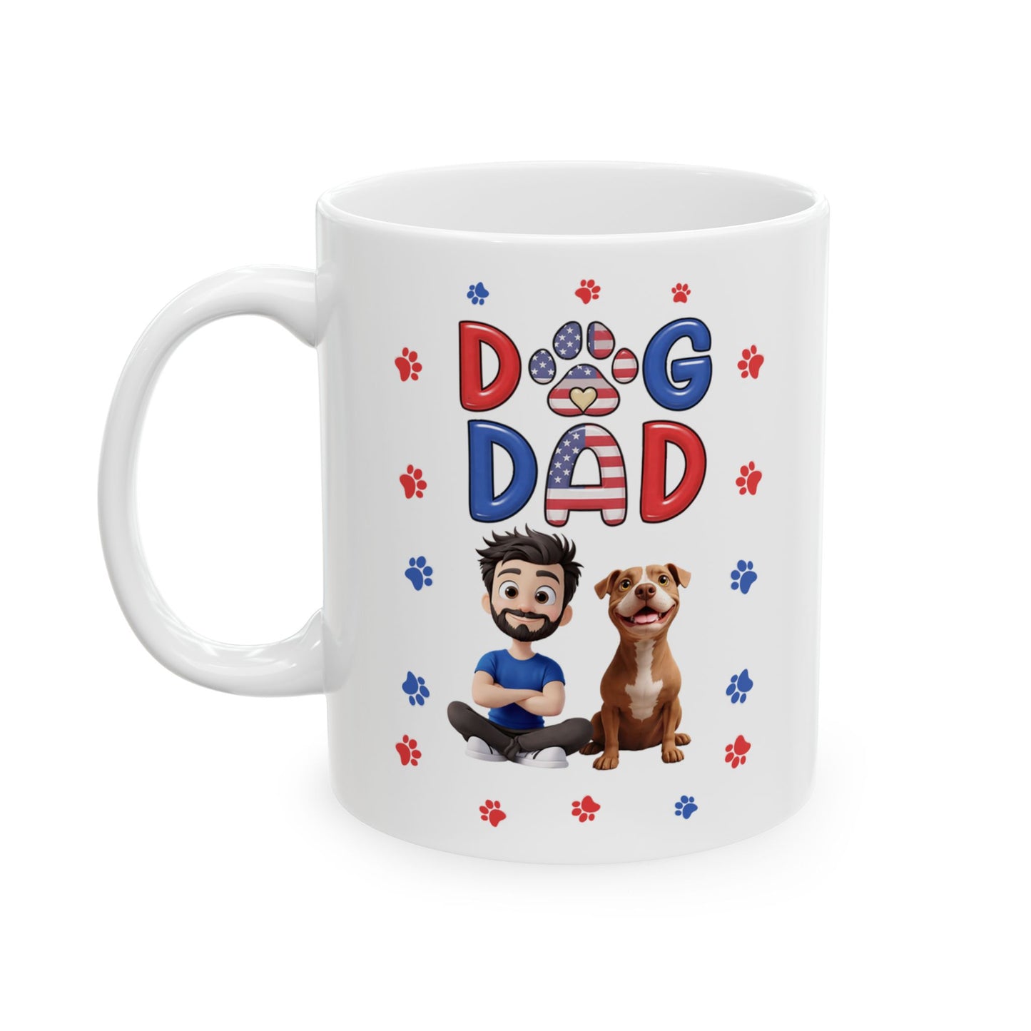 Dad Squad Ceramic Mug | Cute Patriotic Father's Day Gift (11oz/15oz)