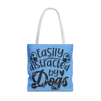 Dog Lover Tote Bag - Easily Distracted by Dogs