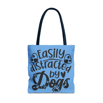 Dog Lover Tote Bag - Easily Distracted by Dogs