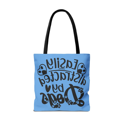 Dog Lover Tote Bag - Easily Distracted by Dogs