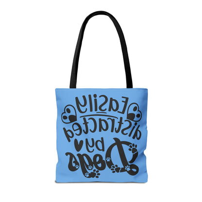Dog Lover Tote Bag - Easily Distracted by Dogs
