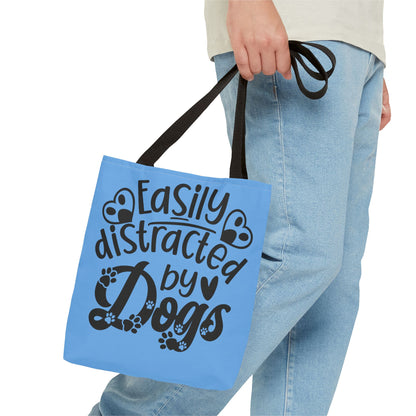 Dog Lover Tote Bag - Easily Distracted by Dogs