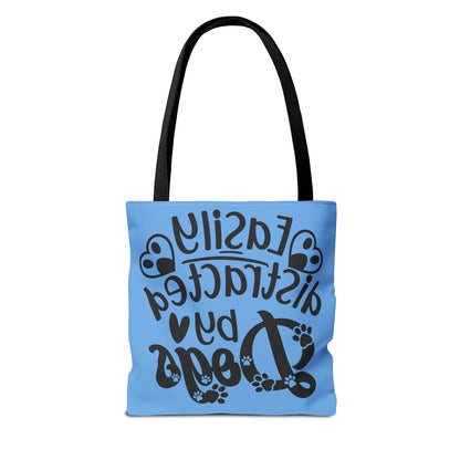 Dog Lover Tote Bag - Easily Distracted by Dogs