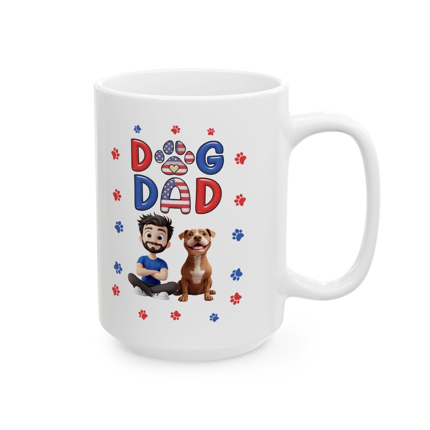 Dad Squad Ceramic Mug | Cute Patriotic Father's Day Gift (11oz/15oz)