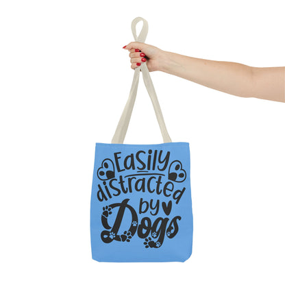 Dog Lover Tote Bag - Easily Distracted by Dogs
