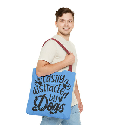 Dog Lover Tote Bag - Easily Distracted by Dogs
