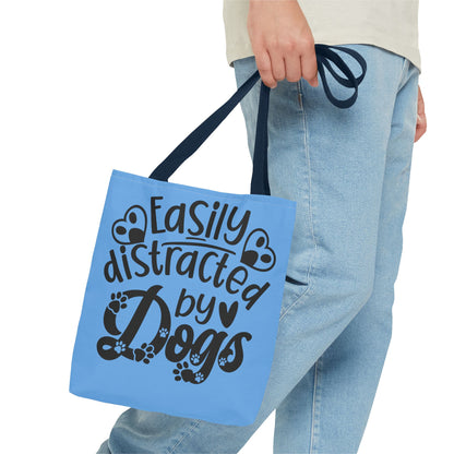 Dog Lover Tote Bag - Easily Distracted by Dogs