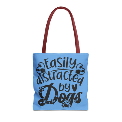 Dog Lover Tote Bag - Easily Distracted by Dogs