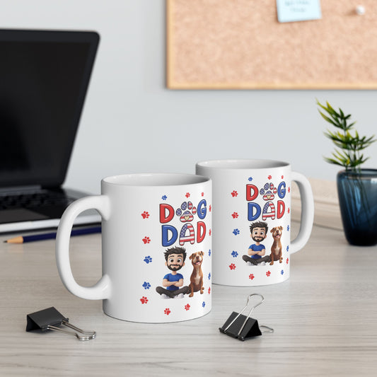 Dad Squad Ceramic Mug | Cute Patriotic Father's Day Gift (11oz/15oz)