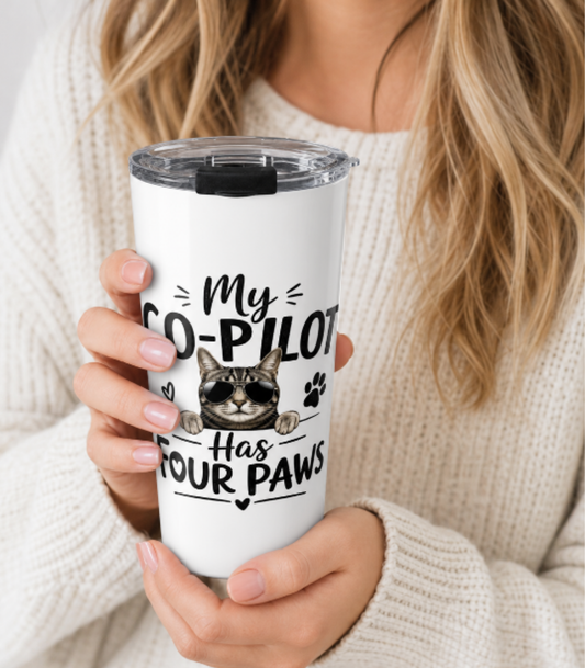Cat Co-Pilot 20oz Tumbler