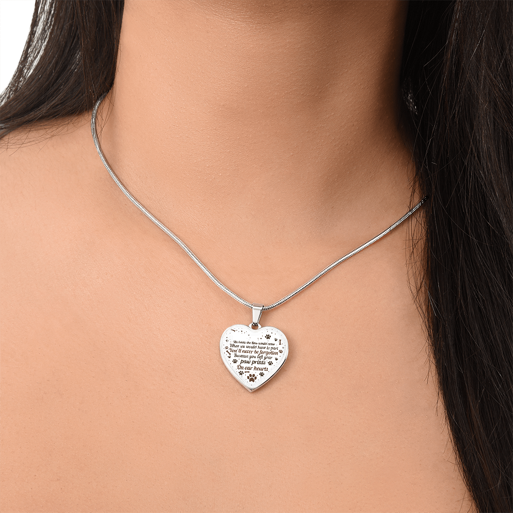 You'll Never Be Forgotten Heart Necklace