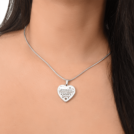 You'll Never Be Forgotten Heart Necklace