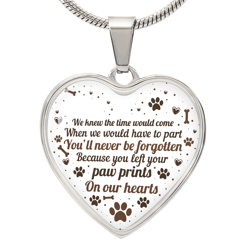 You'll Never Be Forgotten Heart Necklace