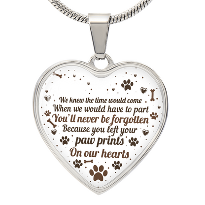 You'll Never Be Forgotten Heart Necklace