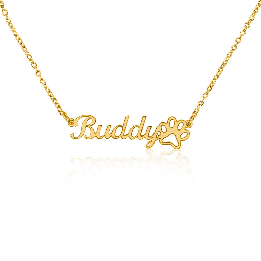 Always By My Side Paw Print Necklace