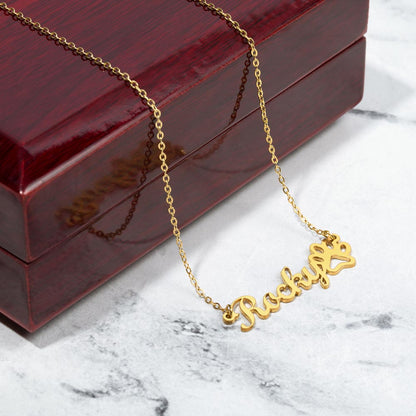 Always By My Side Paw Print Necklace