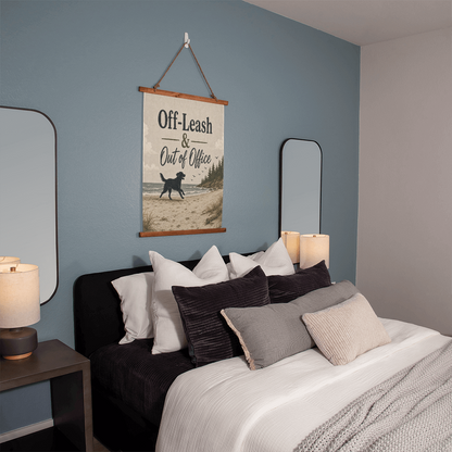"Off-Leash & Out of Office" Wall Tapestry